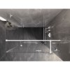 Mexen Lunar T, výklopný sprchový kút pravý 120 x 70 cm, 8mm číre sklo, biely profil, 834T-120-070-20-00-P