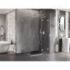 Mexen Lunar T, výklopný sprchový kút pravý 120 x 70 cm, 8mm číre sklo, biely profil, 834T-120-070-20-00-P