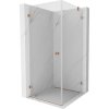 Mexen Lunar-B, výklopný sprchový kút ľavý 80 x 80 cm, 8mm číre sklo, profil medená matná, 832-080-080-65-00-L