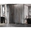 Mexen Lunar-B, výklopný sprchový kút ľavý 80 x 80 cm, 8mm číre sklo, profil medená matná, 832-080-080-65-00-L