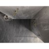 Mexen Lunar-B, pravostranný výklopný sprchový kút 70 x 70 cm, 8mm číre sklo, zlatý profil, 832-070-070-50-00-P