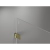 Mexen Lunar-B, pravostranný výklopný sprchový kút 100 x 80 cm, 8mm číre sklo, zlatý kartáčovaný - 832-100-080-55-00-P