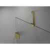 Mexen Lunar-B, pravostranný výklopný sprchový kút 100 x 80 cm, 8mm číre sklo, zlatý kartáčovaný - 832-100-080-55-00-P