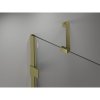 Mexen Lunar-B, pravostranný výklopný sprchový kút 100 x 80 cm, 8mm číre sklo, zlatý kartáčovaný - 832-100-080-55-00-P