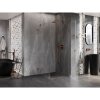 Mexen Lunar-B, pravostranný výklopný sprchový kút 90 x 90 cm, 8mm číre sklo, profil ružové zlato, 832-090-090-60-00-P
