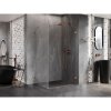 Mexen Lunar-B, pravostranný výklopný sprchový kút 100 x 80 cm, 8mm číre sklo, profil medená matná, 832-100-080-65-00-P