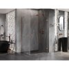Mexen Lunar-B, pravostranný výklopný sprchový kút 100 x 80 cm, 8mm číre sklo, profil medená matná, 832-100-080-65-00-P