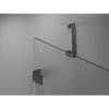 Mexen Lunar-B, výklopný sprchový kút pravý 70 x 70 cm, 8mm číre sklo, profil grafit brúsený, 832-070-070-66-00-P