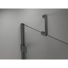 Mexen Lunar-B, výklopný sprchový kút pravý 70 x 70 cm, 8mm číre sklo, profil grafit brúsený, 832-070-070-66-00-P
