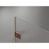 Mexen Lunar-F Duo, skladací sprchový kút 100 x 90 cm, 8mm číre sklo, profil ružové zlato, 836-100L-090P-60-00