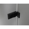 Mexen Lunar-F Duo, Skladací sprchový kút 100 x 100 cm, 8mm číre sklo, čierny profil, 836-100L-100P-70-00