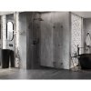 Mexen Lunar-F Duo, skladací sprchový kút 100 x 85 cm, 8mm číre sklo, grafitový profil, 836-100L-085P-95-00