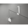 Mexen Lunar-F, sklápací sprchový kút pravý 100 x 90 cm, 8mm číre sklo, biely profil, 836-100-090-20-00-P