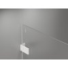 Mexen Lunar-F, sklápací sprchový kút pravý 100 x 90 cm, 8mm číre sklo, biely profil, 836-100-090-20-00-P