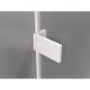 Mexen Lunar-F L, skladací sprchový kút ľavý 100 x 80 cm, 8mm číre sklo, biely profil, 836L-100-080-20-00-L