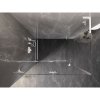 Mexen Lunar-F L, skladací sprchový kút ľavý 100 x 80 cm, 8mm číre sklo, biely profil, 836L-100-080-20-00-L