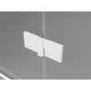 Mexen Lunar-F L, skladací sprchový kút ľavý 100 x 80 cm, 8mm číre sklo, biely profil, 836L-100-080-20-00-L