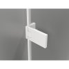 Mexen Lunar-F L, skladací sprchový kút ľavý 100 x 90 cm, 8mm číre sklo, biely profil, 836L-100-090-20-00-L