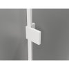 Mexen Lunar-F L, skladací sprchový kút ľavý 100 x 90 cm, 8mm číre sklo, biely profil, 836L-100-090-20-00-L
