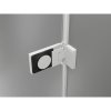 Mexen Lunar-F L, skladací sprchový kút ľavý 100 x 90 cm, 8mm číre sklo, biely profil, 836L-100-090-20-00-L