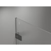 Mexen Lunar-F L, sklápací sprchový kút ľavý 85 x 70 cm, 8mm číre sklo, pištoľovo sivý kartáčovaný - 836L-085-070-66-00-L