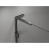 Mexen Lunar-F L, sklápací sprchový kút ľavý 85 x 70 cm, 8mm číre sklo, pištoľovo sivý kartáčovaný - 836L-085-070-66-00-L