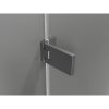 Mexen Lunar-F L, sklápací sprchový kút ľavý 85 x 70 cm, 8mm číre sklo, pištoľovo sivý kartáčovaný - 836L-085-070-66-00-L
