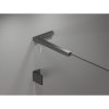 Mexen Lunar-F L, sklápací sprchový kút ľavý 85 x 70 cm, 8mm číre sklo, pištoľovo sivý kartáčovaný - 836L-085-070-66-00-L