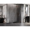 Mexen Lunar-F, sklápací sprchový kút pravý 80 x 70 cm, 8mm číre sklo, profil medená matná, 836-080-070-65-00-P
