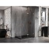 Mexen Lunar-F, sklápací sprchový kút pravý 80 x 70 cm, 8mm číre sklo, profil medená matná, 836-080-070-65-00-P