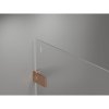 Mexen Lunar-F, sklápací sprchový kút pravý 80 x 70 cm, 8mm číre sklo, profil medená matná, 836-080-070-65-00-P