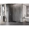 Mexen Lunar-F L, skladací sprchový kút ľavý 100 x 90 cm, 8mm číre sklo, oceľový profil, 836L-100-090-97-00-L