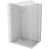 Mexen Lunar-F L, skladací sprchový kút ľavý 100 x 90 cm, 8mm číre sklo, oceľový profil, 836L-100-090-97-00-L