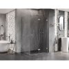 Mexen Lunar-F, sklápací sprchový kút pravý 85 x 70 cm, 8mm číre sklo, oceľový profil, 836-085-070-97-00-P