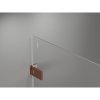 Mexen Lunar-F L, sprchový kút pravý 90 x 80 cm, 8mm číre sklo, profil ružové zlato, 836L-090-080-60-00-P