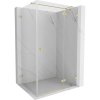 Mexen Lunar T, výklopný sprchový kút pravý 135 x 70 cm, 8mm číre sklo, zlatý matný profil, 834T-135-070-55-00-P