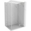 Mexen Lunar T, sklopný sprchový kút pravý 110 x 90 cm, 8mm číre sklo, oceľový profil, 834T-110-090-97-00-P