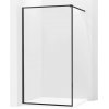Mexen Kioto sprchová zástena WALK-IN 8mm, 30x200 cm, čierny rám, 800-030-000-00-70