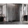 Mexen Lunar T, výklopný sprchový kút pravý 130 x 80 cm, 8mm číre sklo, profil ružové zlato, 834T-130-080-60-00-P