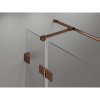 Mexen Lunar T, výklopný sprchový kút pravý 130 x 80 cm, 8mm číre sklo, profil ružové zlato, 834T-130-080-60-00-P