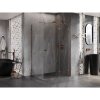 Mexen Lunar T, výklopný pravý sprchový kút 140 x 100 cm, 8mm číre sklo, profil ružové zlato, 834T-140-100-60-00-P