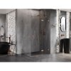 Mexen Lunar T, sklopný sprchový kút pravý 135 x 120 cm, 8mm číre sklo, profil medená matná, 834T-135-120-65-00-P