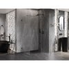 Mexen Lunar T, výklopný sprchový kút pravý 115 x 100 cm, 8mm číre sklo, profil grafit brúsený, 834T-115-100-66-00-P