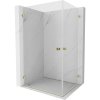 Mexen Lunar-B Duo, výklopný sprchový kút 100 x 85 cm, 8mm číre sklo, zlatý profil, 832-100L-085P-50-00