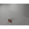 Mexen Lunar-B Duo výklopný sprchový kút 100 x 85 cm, číre sklo, ružové zlato, 832-100L-085P-60-00