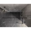 Mexen Lunar T výklopný sprchový kút pravý 120 x 110 cm, číre sklo, čierna matná, 834T-120-110-70-00-P