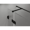 Mexen Lunar T výklopný sprchový kút pravý 120 x 110 cm, číre sklo, čierna matná, 834T-120-110-70-00-P