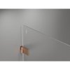 Mexen Lunar-B Duo výklopný sprchový kút 80 x 75 cm, číre sklo, medená matná, 832-080L-075P-65-00
