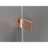 Mexen Lunar-B Duo výklopný sprchový kút 80 x 75 cm, číre sklo, medená matná, 832-080L-075P-65-00