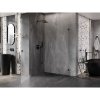 Mexen Lunar-B Duo výklopný sprchový kút 95 x 75 cm, číre sklo, brúsený grafit, 832-095L-075P-66-00